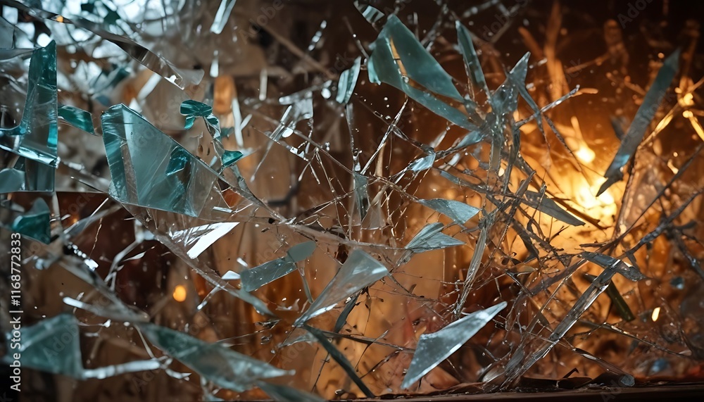 Fototapeta premium Broken glass background