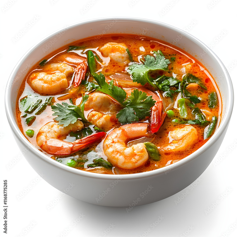tom yum goong thai food isolated in white background tom yum goong thai food isolated in white background