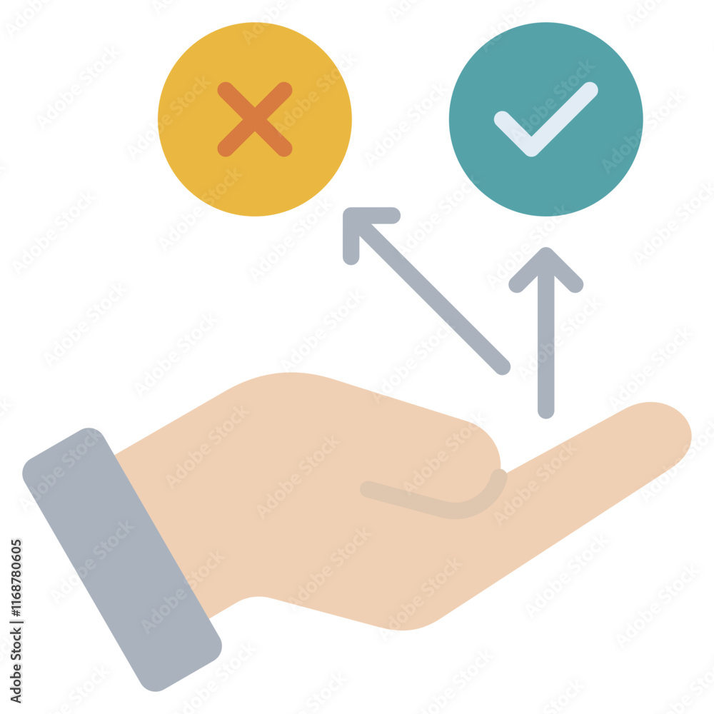 Decision Flat Icon Decision Flat Icon