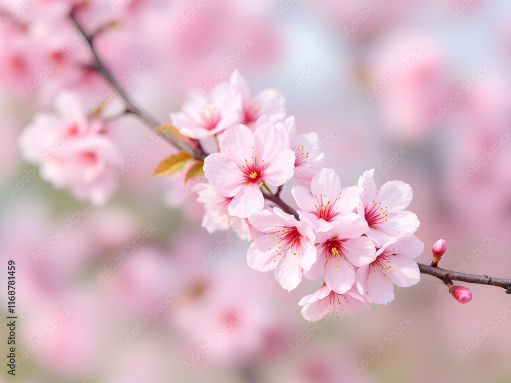 Beautiful japan sakuracherry blossoms flower in spring season