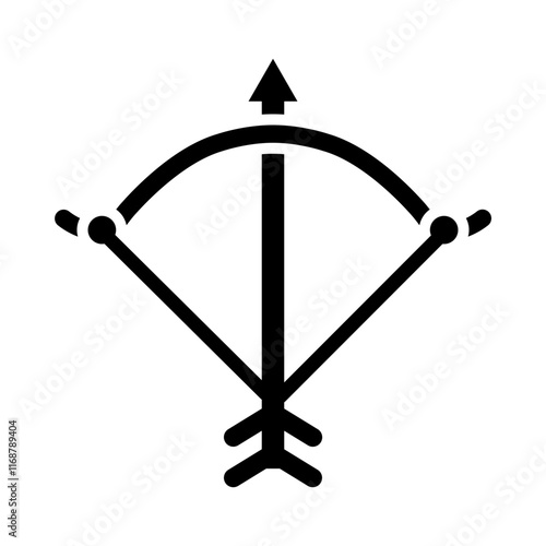 Long Bow glyph icon