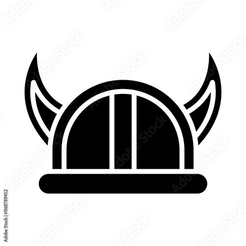 Horned Helmet glyph icon