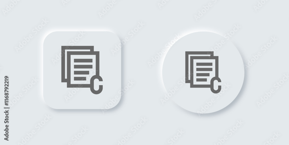 Audio recorder line icon in neomorphic design style. Sound signs vector illustration. Audio recorder line icon in neomorphic design style. Sound signs vector illustration.