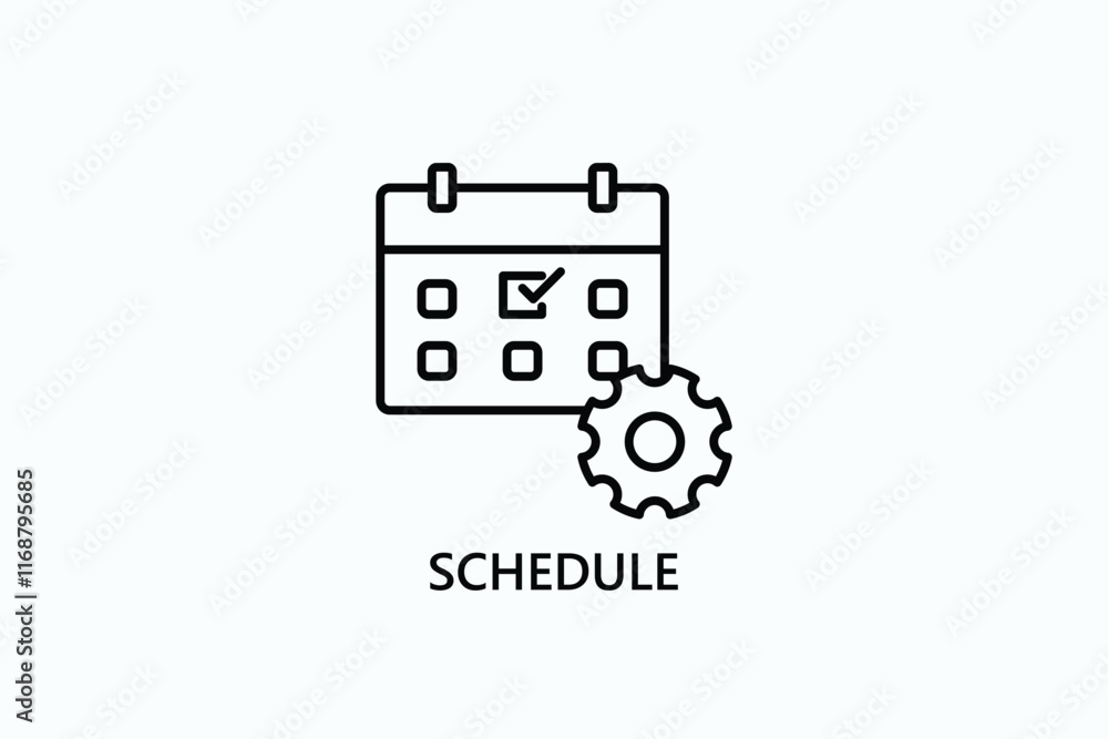 Schedule Isolated Vector, Icon Or Logo Sign Symbol Illustration Schedule Isolated Vector, Icon Or Logo Sign Symbol Illustration