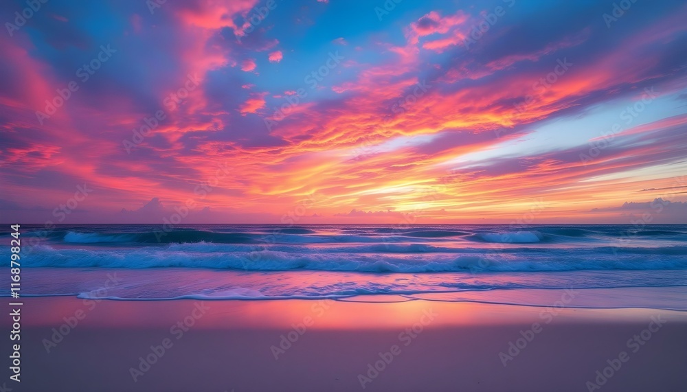 Fototapeta premium Romantic Sunset on Paradise Beach