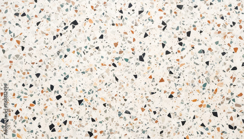 Colorful terrazzo background featuring various stone fragments for modern design projects
