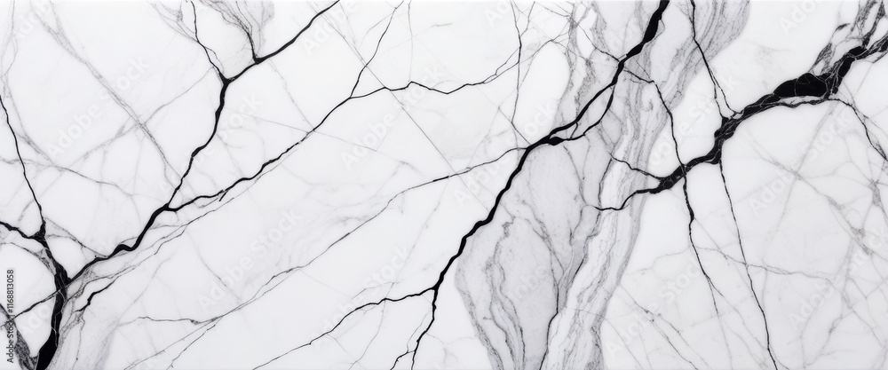 Stylish white marble background with black veining for elegant design applications Stylish white marble background with black veining for elegant design applications