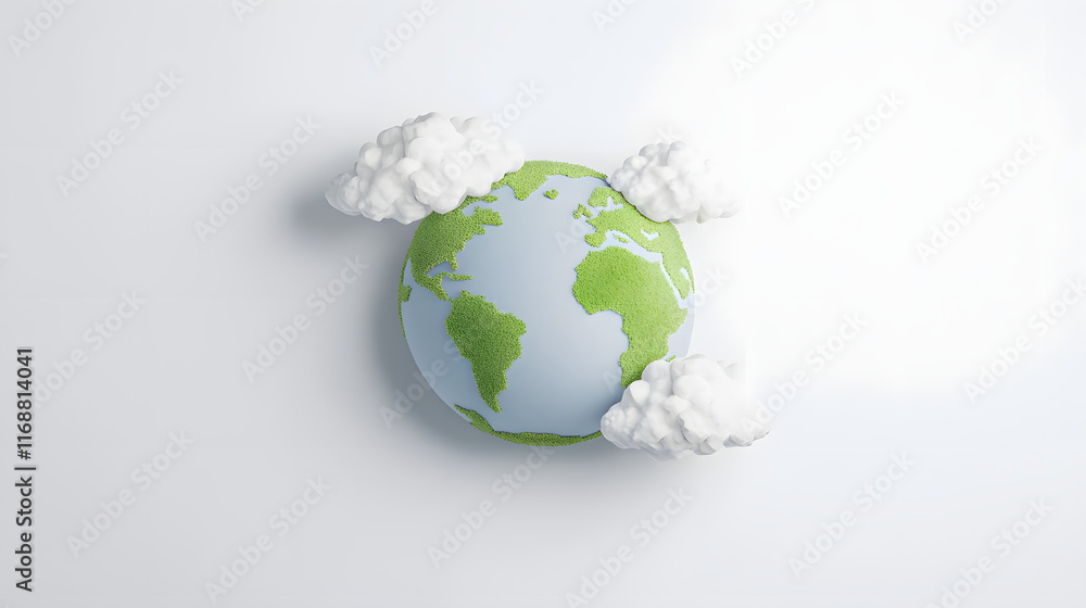 3D cartoon clay-style depiction of the Earth with clouds and oceans, representing the planet in a playful and artistic way.
3D cartoon clay-style depiction of the Earth with clouds and oceans, representing the planet in a playful and artistic way.