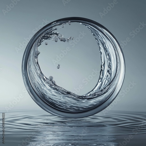 water ring dropping onto water photo