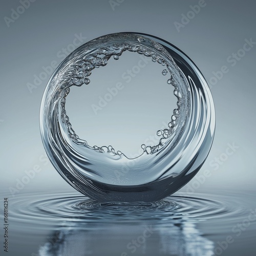 water ring dropping onto water photo