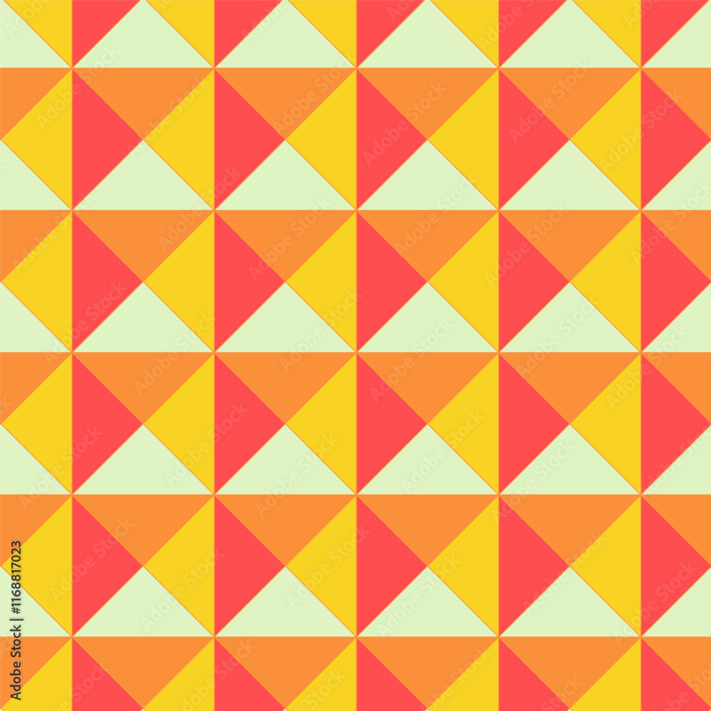 motif géométrique rétro en style 3d tuile sans couture cubes et triangles en tons orange motif géométrique rétro en style 3d tuile sans couture cubes et triangles en tons orange