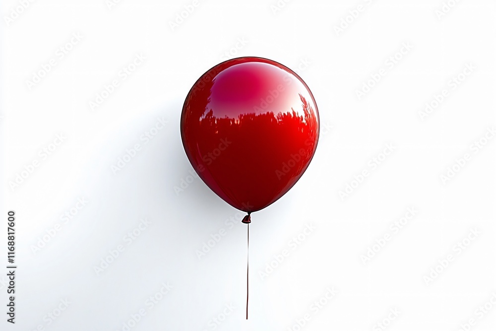 A vibrant red balloon floating against a white background, perfect for celebrations, events, and cheerful designs. Ideal for birthday invitations and ads. A vibrant red balloon floating against a white background, perfect for celebrations, events, and cheerful designs. Ideal for birthday invitations and ads.