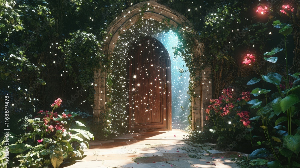 Enchanting Garden Doorway Magical Entrance Enchanting Garden Doorway Magical Entrance