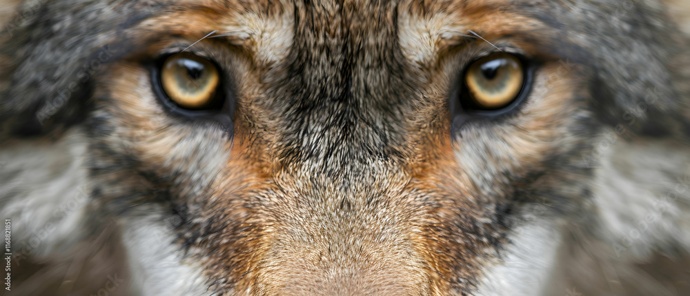 Fototapeta premium Close-Up of a Wild Animal with Intense Gaze Focused on Nature and Wildlife Photography