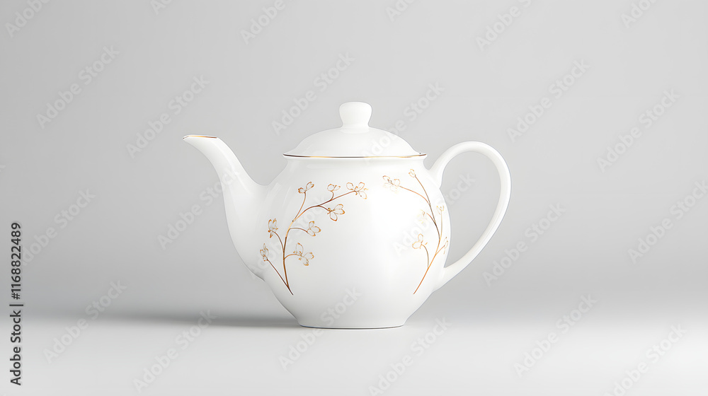 A porcelain tea set with gold floral patterns, including a teapot, cups, and saucers, elegantly displayed on a decorative tray, showcasing luxury and craftsmanship.
A porcelain tea set with gold floral patterns, including a teapot, cups, and saucers, elegantly displayed on a decorative tray, showcasing luxury and craftsmanship.