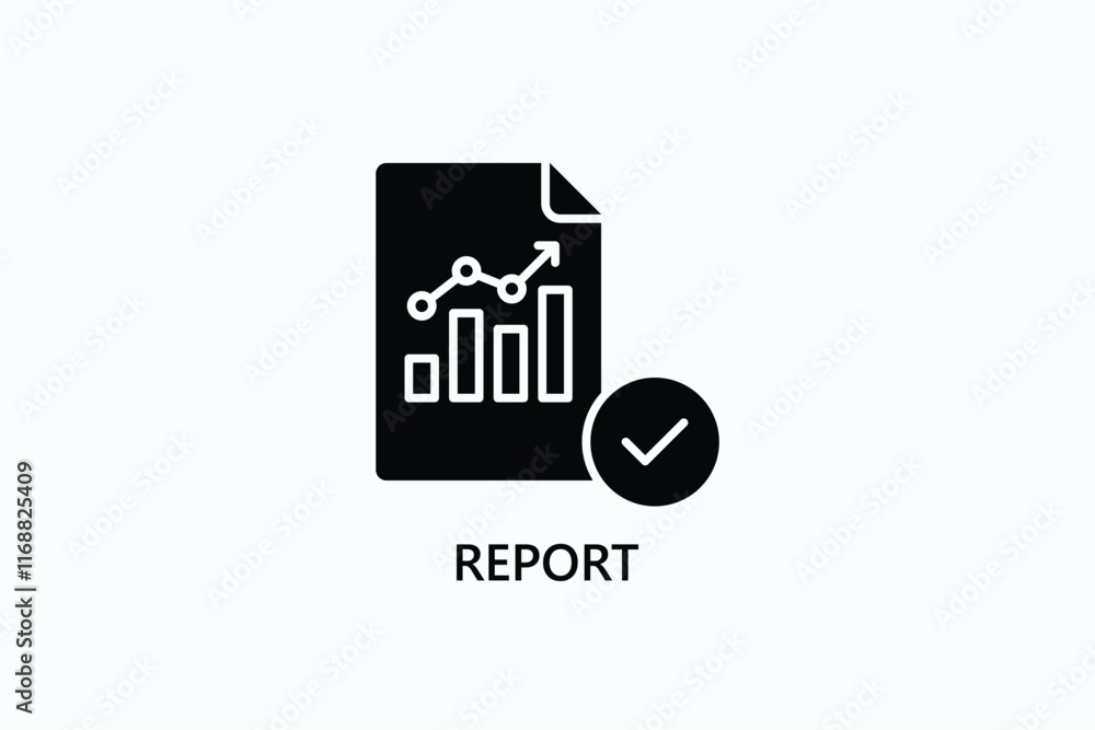 Report Isolated Vector, Icon Or Logo Sign Symbol Illustration Report Isolated Vector, Icon Or Logo Sign Symbol Illustration