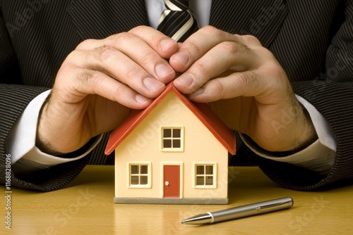 An insurance agent thoroughly explains the lease agreement to a client before committing to the contract, addressing aspects of mortgage loan approval and home insurance photo