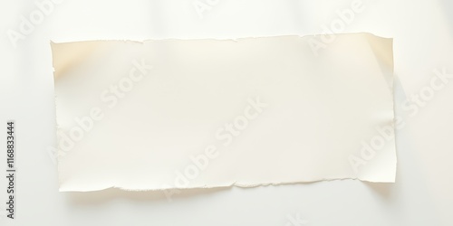 Wallpaper Mural A torn piece of off-white paper sits on a plain white background Torontodigital.ca