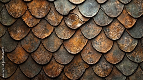 Wallpaper Mural Textured Background Featuring Fish Scale Pattern in Earthy Tones, Perfect for Artistic and Design Projects with a Unique Rustic Feel Torontodigital.ca