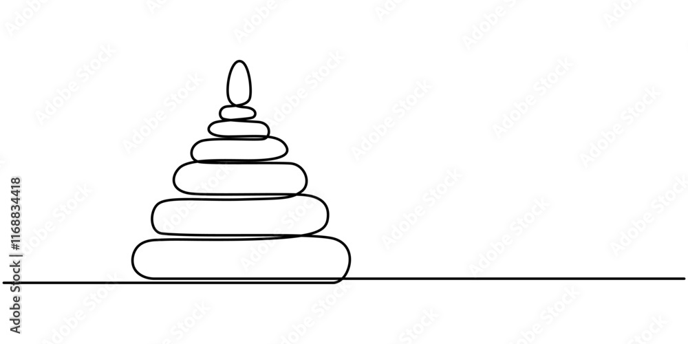 Baby toy pyramide icon. Outline baby toy pyramide vector icon for web design isolated on white background, Continuous one line drawing, Toy pyramide icon, outline style, Kid toy pyramide icon. Baby toy pyramide icon. Outline baby toy pyramide vector icon for web design isolated on white background, Continuous one line drawing, Toy pyramide icon, outline style, Kid toy pyramide icon.