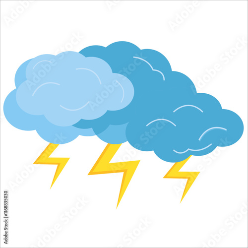 cloud and thunderstorm.vector illustration