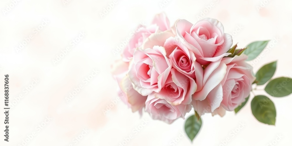 A delicate cluster of light pink roses, softly illuminated against a blurred background, evokes feelings of romance and tenderness. A delicate cluster of light pink roses, softly illuminated against a blurred background, evokes feelings of romance and tenderness.