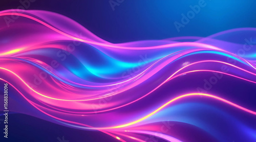 Wallpaper Mural Dynamic Neon Light Art with Gradient Glow Torontodigital.ca