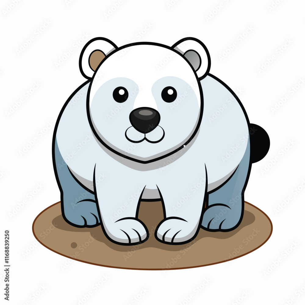 Polar bear standing on a shrinking ice cap, concept of climate change, climate warming. Polar bear standing on a shrinking ice cap, concept of climate change, climate warming.