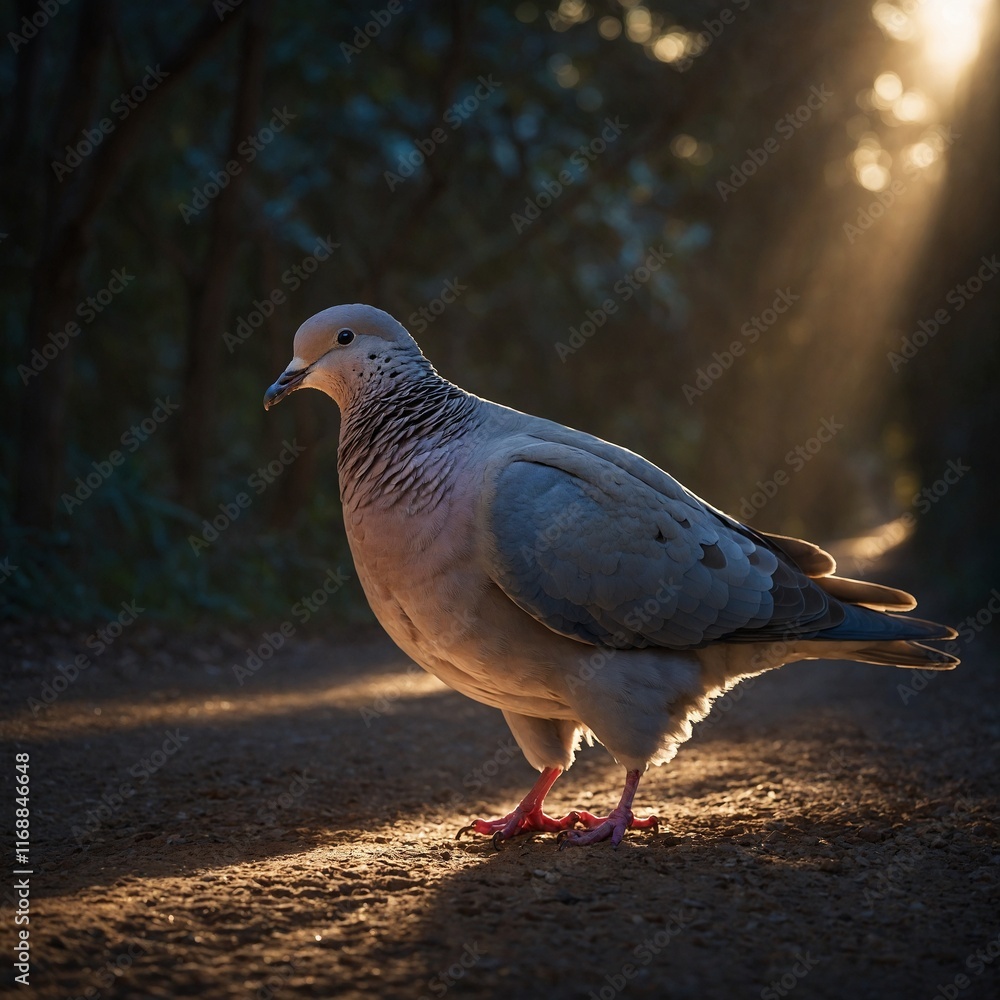 Obraz premium A dove made entirely of light, illuminating the path for others.