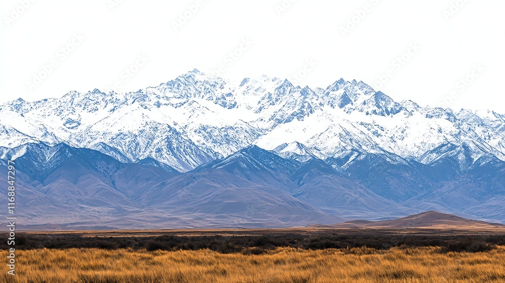 Snow-capped mountains against a clear sky, showcasing stunning natural beauty. Snow-capped mountains against a clear sky, showcasing stunning natural beauty.