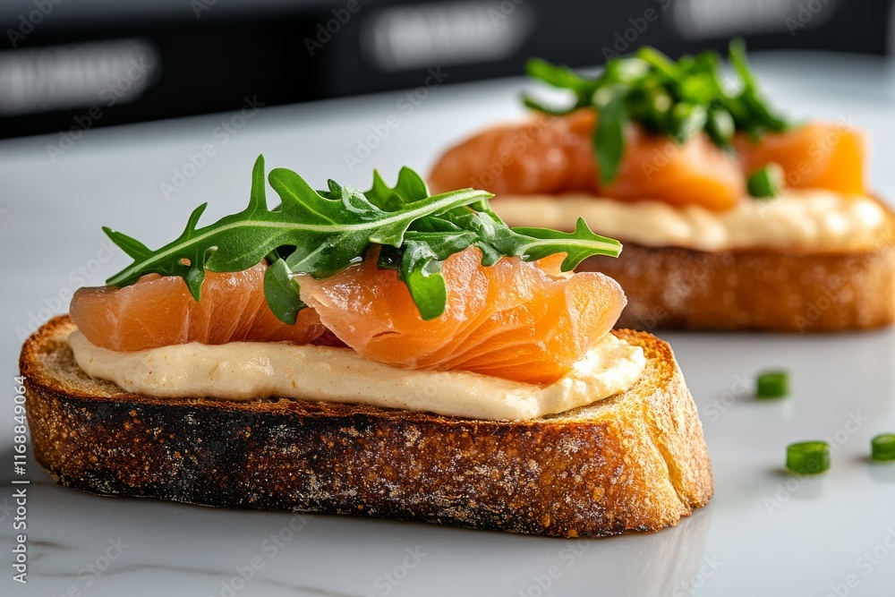 A salmon sandwich. Generative AI A salmon sandwich. Generative AI