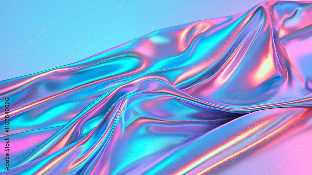 Abstract holographic metallic foil background in ethereal pastel colors.
Abstract holographic metallic foil background in ethereal pastel colors.