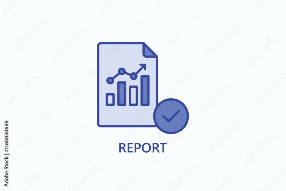 Report isolated vector, icon or logo sign symbol illustration Report isolated vector, icon or logo sign symbol illustration