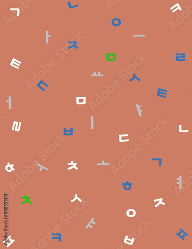 Korean Alphabet Background. 한글 배경.