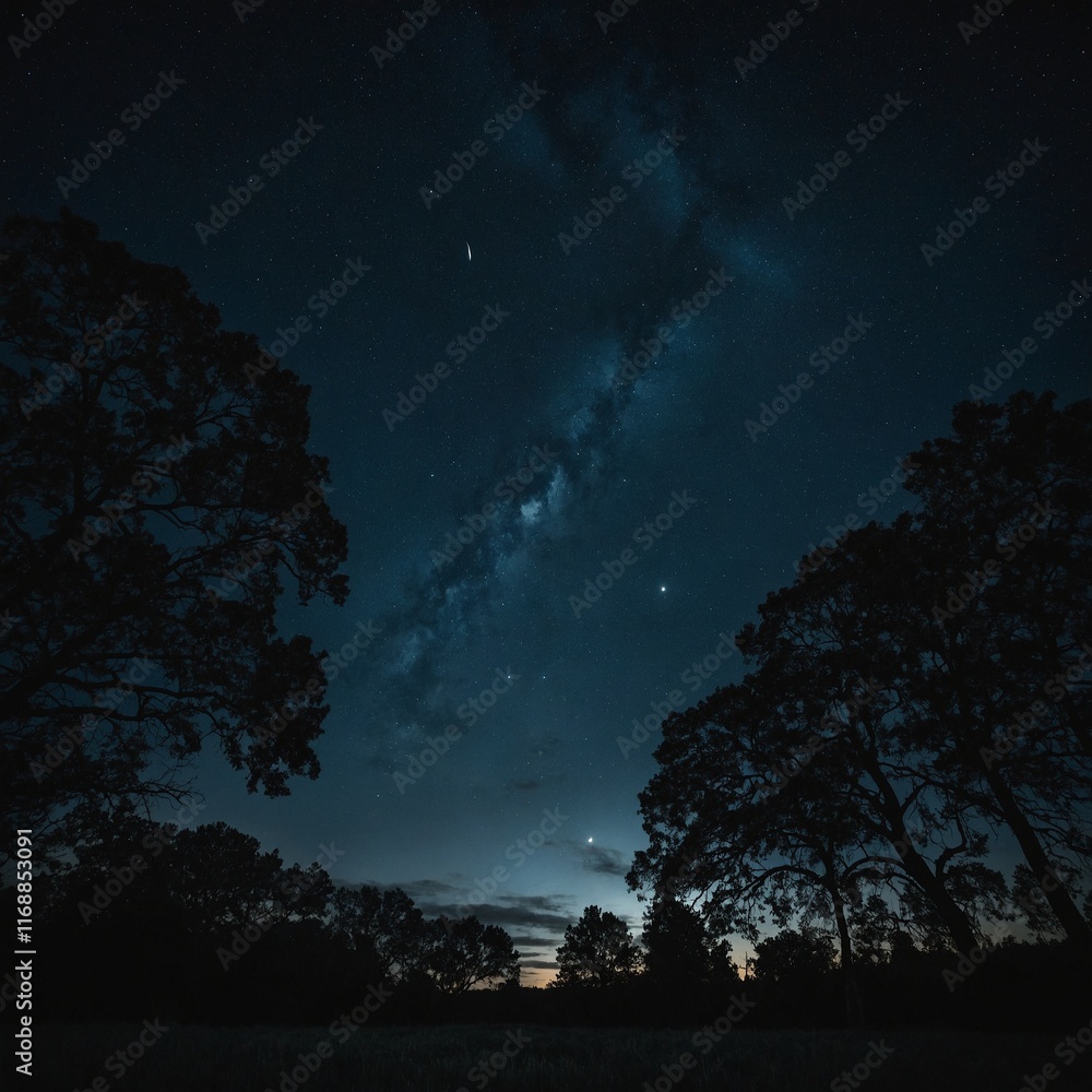 Naklejka premium Capture dark skies during new moon phases.