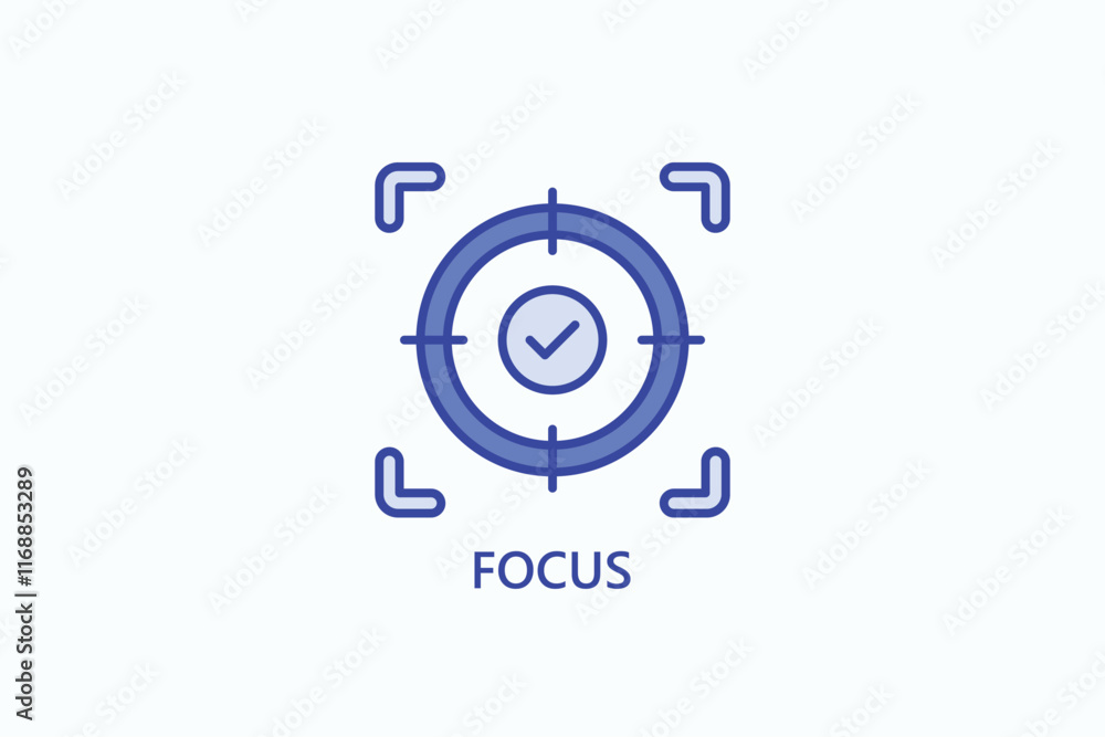 Focus isolated vector, icon or logo sign symbol illustration Focus isolated vector, icon or logo sign symbol illustration