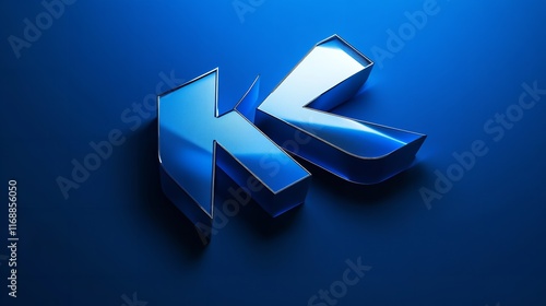 KDN Letter Logo: KDN Blue Image on White Background and Black Text

 photo