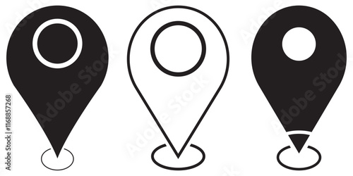 Modern Vector Map Pin Location Icons