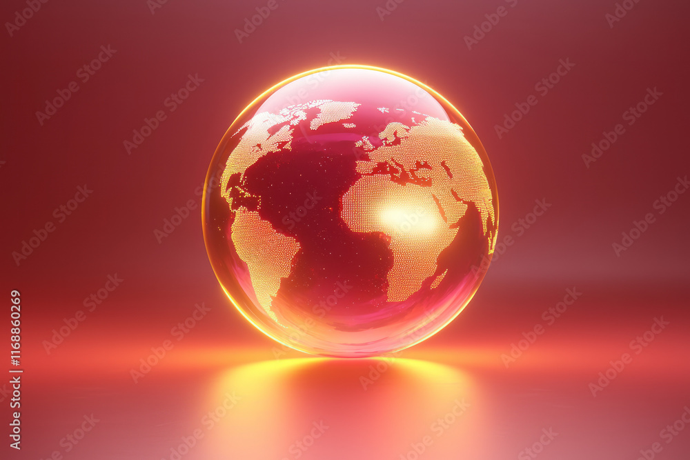 A glowing speech bubble encompassing the globe, symbolizing worldwide conversation, A glowing speech bubble encompassing the globe, symbolizing worldwide conversation,