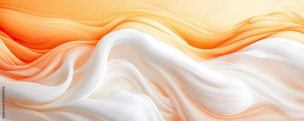 Ink abstract background idea. Elegant waves of orange and white create a serene and soothing visual ambiance. Ink abstract background idea. Elegant waves of orange and white create a serene and soothing visual ambiance.