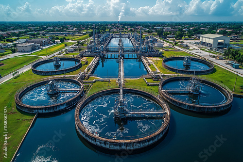 View of a City Water Treatment Plant Highlighting PFAS Management and Environmental Health Risks