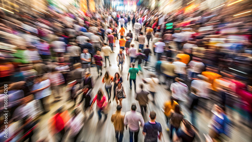 Wallpaper Mural Business people in a busy city. Blurred motion. Abstract background Torontodigital.ca