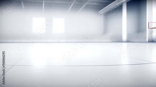 Wallpaper Mural Empty Modern Indoor Basketball Court Design Torontodigital.ca