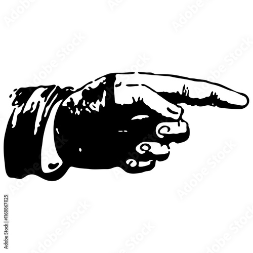 Old style hand pointing