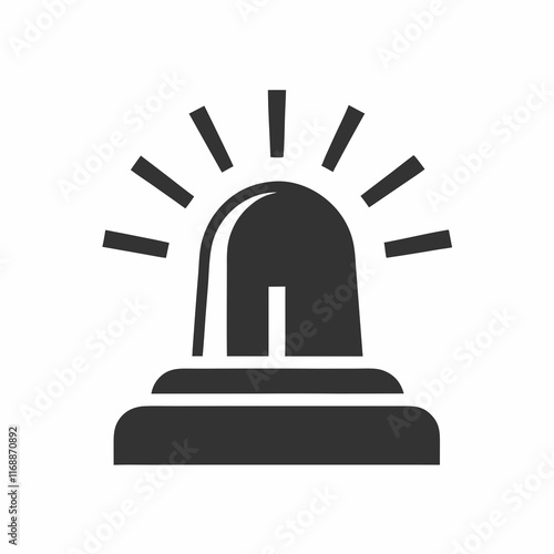 Smooth Vector Emergency Siren Icon for Design Projects.