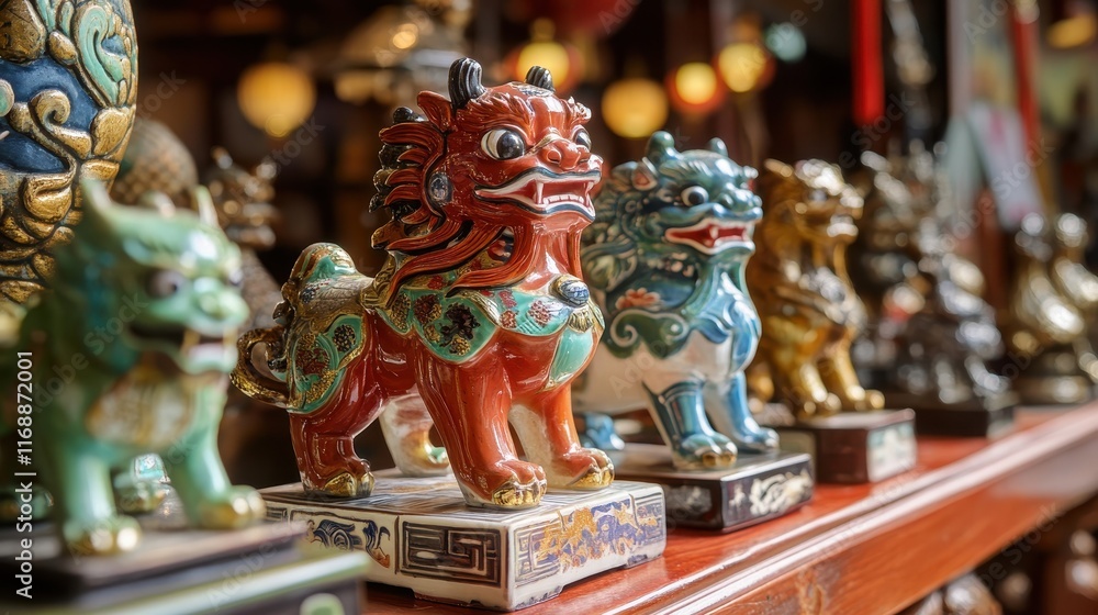 Fototapeta premium Traditional Chinese Zodiac Figurines Displayed Beautifully