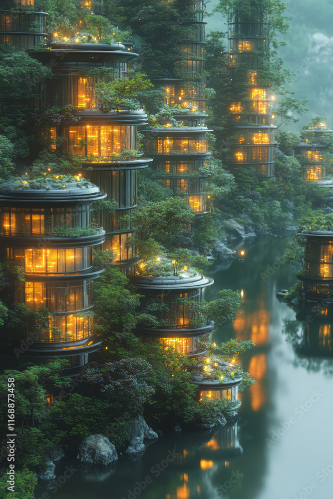 A futuristic farm glowing with bioengineered energy plants, A futuristic farm glowing with bioengineered energy plants,