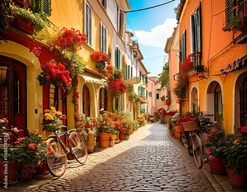 Charmante Altstadtgasse – Lebendige Kultur und Romantik photo