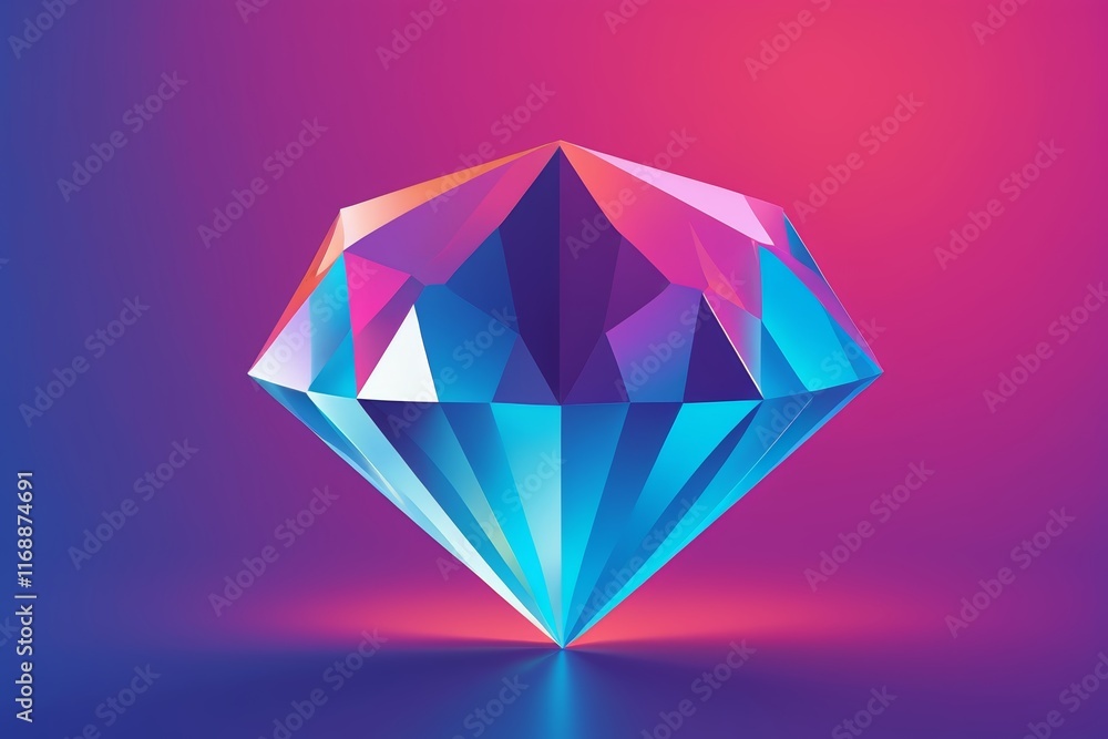 a close up of a diamond on a pink and blue background a close up of a diamond on a pink and blue background
