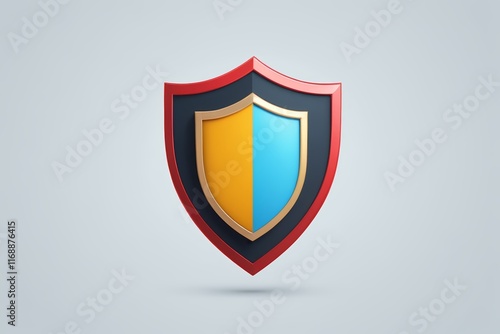 a close up of a red and blue shield with a yellow stripe Free Download a close up of a red and blue shield with a yellow stripe - GFXLoad